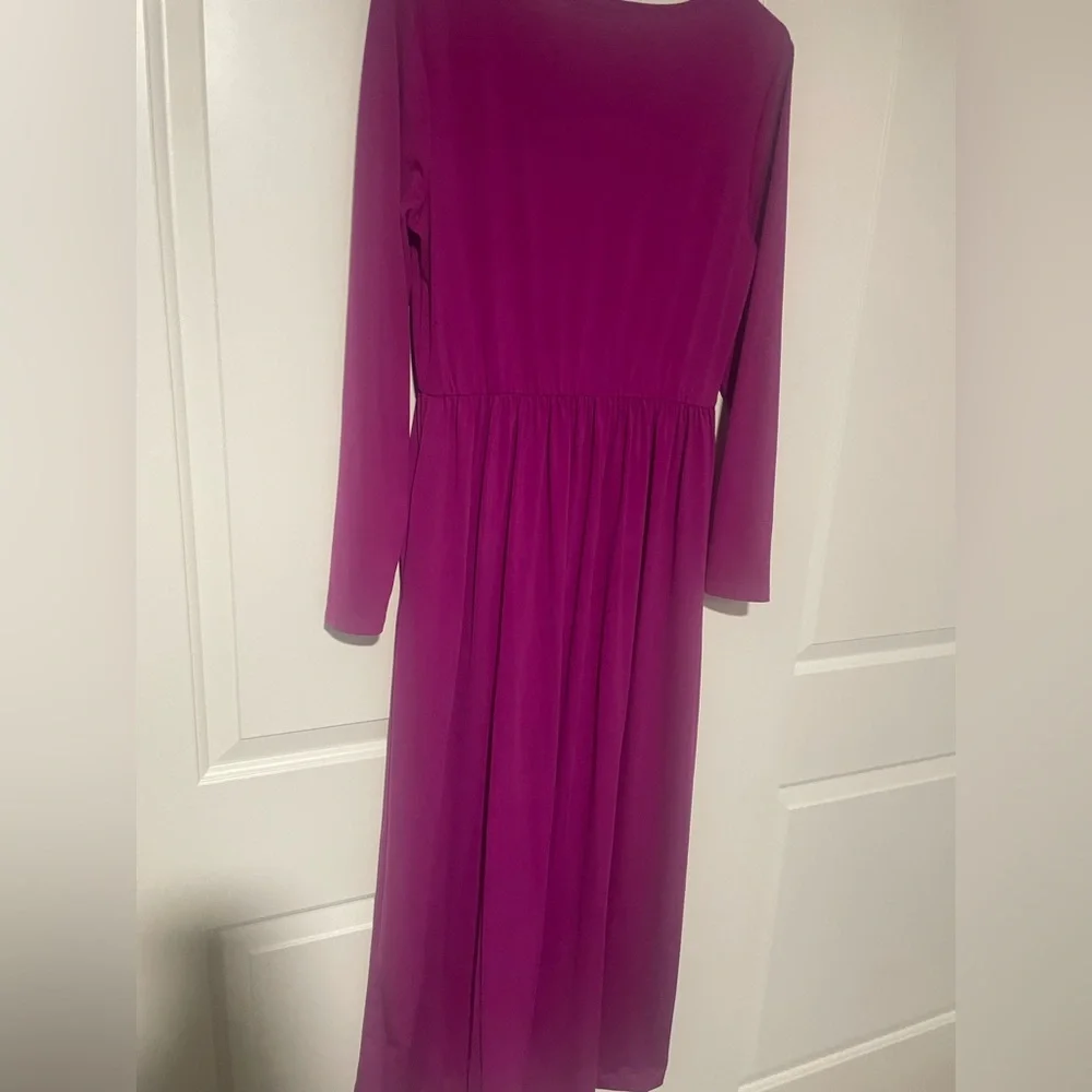 🩷Magenta/Fusha Color Long Sleeve Dress W pockets🩷 - Picture 6 of 7
